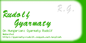 rudolf gyarmaty business card